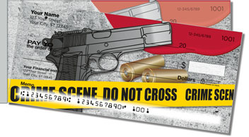 Crime Scene Side Tear Personalized Checks