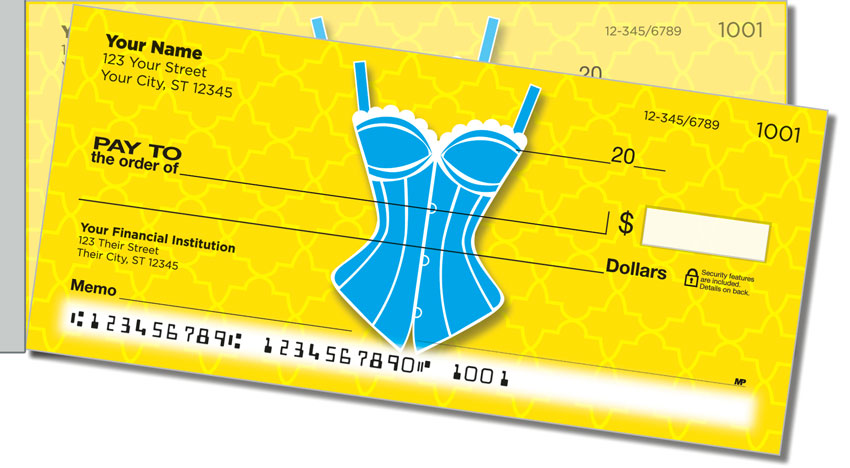 Cute Corset Side Tear Personal Checks