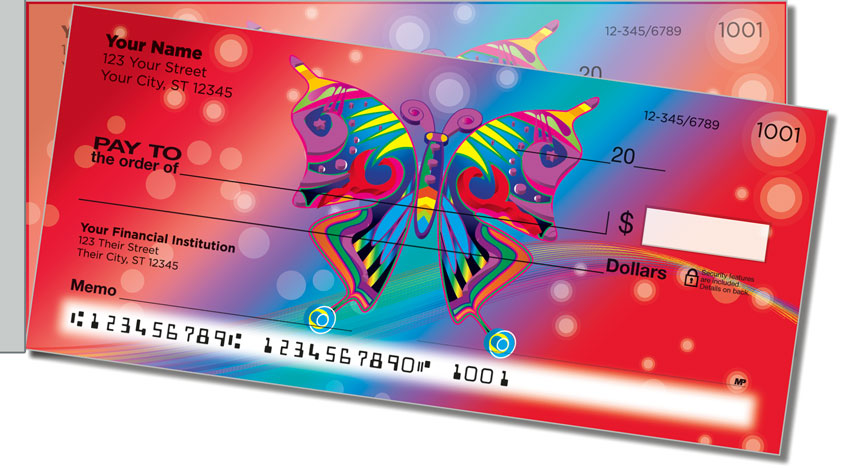 Psychedelic Butterfly Side Tear Checks