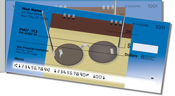 Sunglasses Side Tear Design Checks