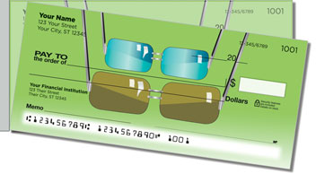 Sunglasses Side Tear Personalized Checks