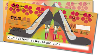 Lipstick Side Tear Personalized Checks