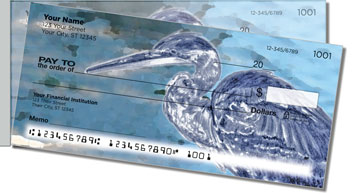 Blue Heron Side Tear Design Checks