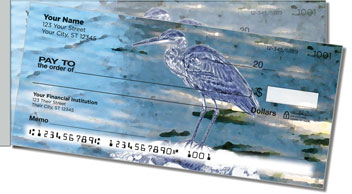Blue Heron Side Tear Theme Checks