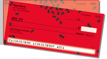Insect Illustration Side Tear Design Checks