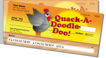 Funky Chicken Side Tear Personalized Checks