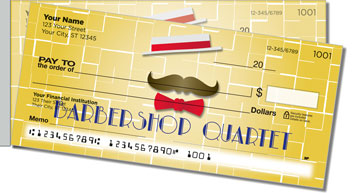 Barbershop Quartet Side Tear Personalized Checks