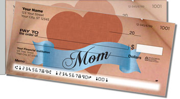 I Love Mom Side Tear Personalized Checks