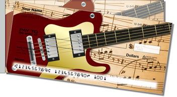 Musical Instrument Side Tear Personalized Checks