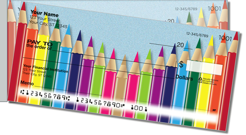 Colored Pencil Side Tear Checks