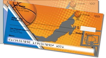 Blue & Silver Basketball Side Tear Theme Checks