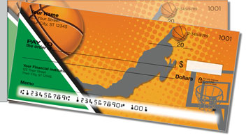 Green & Black Basketball Side Tear Theme Checks