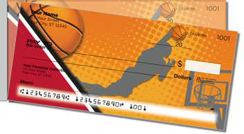 Red & Black Basketball Side Tear Theme Checks