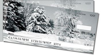 Winter Tree Side Tear Personalized Checks