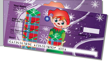 Christmas Elf Side Tear Personalized Checks
