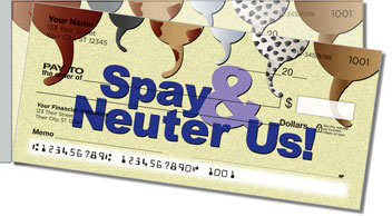 Animal Adoption Side Tear Design Checks