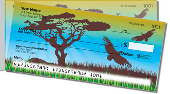 Safari at Sunset Side Tear Personalized Checks