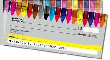 Cute Crayon Side Tear Design Checks