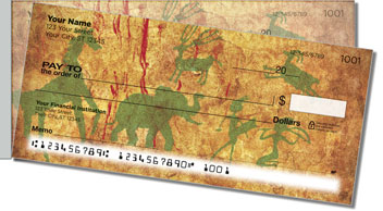 Cave Painting Side Tear Personalized Checks