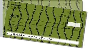 Barbed Wire Side Tear Personalized Checks