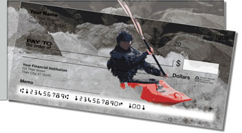 Kayak Side Tear Personalized Checks