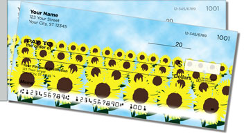 Sunflowers of Peace Side Tear Personalized Checks