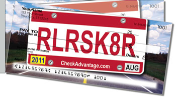 License Plate Side Tear Theme Checks