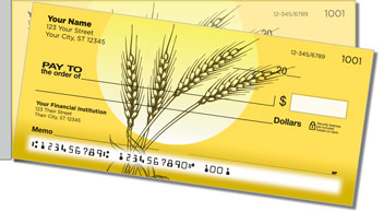 Wheat Field Side Tear Personalized Checks