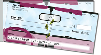 Car Mirror Decor Side Tear Personalized Checks