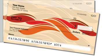Stylized Wave Side Tear Design Checks