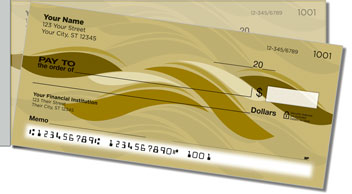 Stylized Wave Side Tear Personalized Checks
