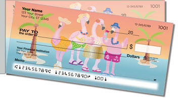 Fun Flamingo Side Tear Personalized Checks