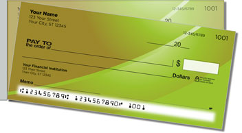 Colorful Curve Side Tear Personalized Checks