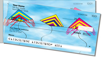 Kite Flying Side Tear Personalized Checks