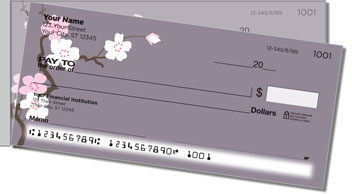 Sakura Print Side Tear Theme Checks