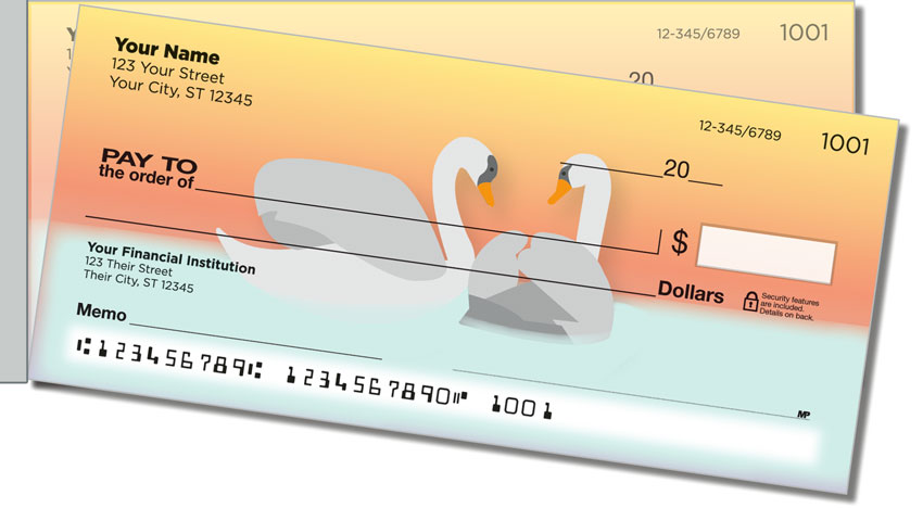 Mute Swan Side Tear Personal Checks