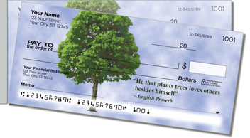 Arbor Day Quote Side Tear Personalized Checks