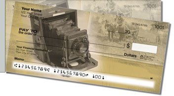 Vintage Camera Side Tear Design Checks
