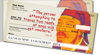 Chinese Philosopher Side Tear Personalized Checks