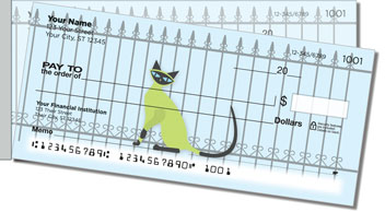 Siamese Cat Side Tear Personalized Checks