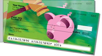 Piggy Bank Side Tear Design Checks