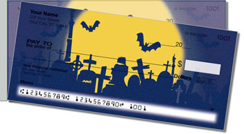 Halloween Graveyard Side Tear Personalized Checks