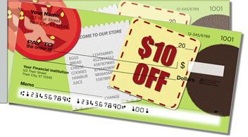 Coupon Clipper Side Tear Theme Checks