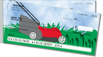 Lawn Care Side Tear Personalized Checks