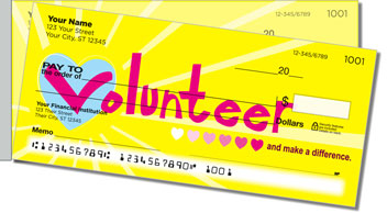 Volunteer Side Tear Personalized Checks