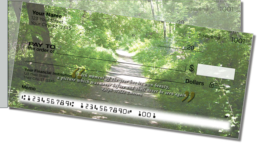 Nature Quotation Side Tear Personal Checks