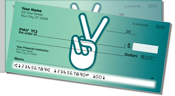 Symbols of Peace Side Tear Design Checks
