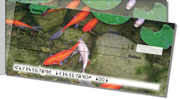 Koi Pond Side Tear Personalized Checks