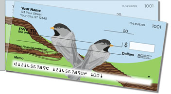 Black-Capped Chickadee Side Tear Theme Checks
