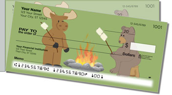 Moose & Bear Side Tear Personalized Checks